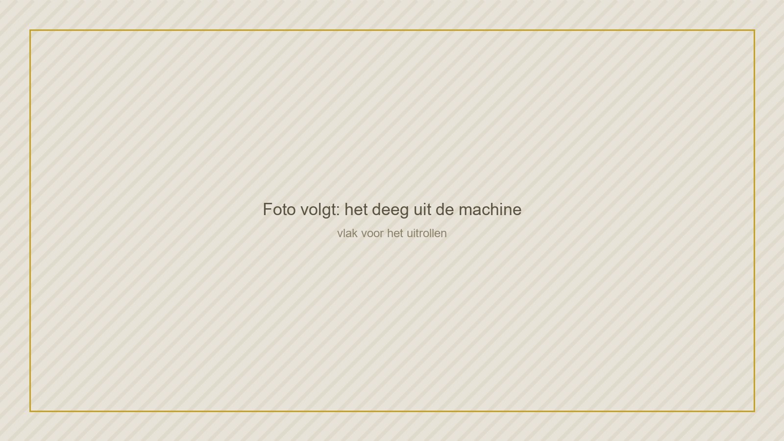 Het deeg uit de machine